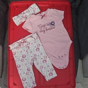 Tahari Pink Kids Matching Set